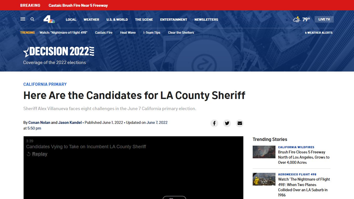 Here Are the Candidates for LA County Sheriff - NBC Los Angeles